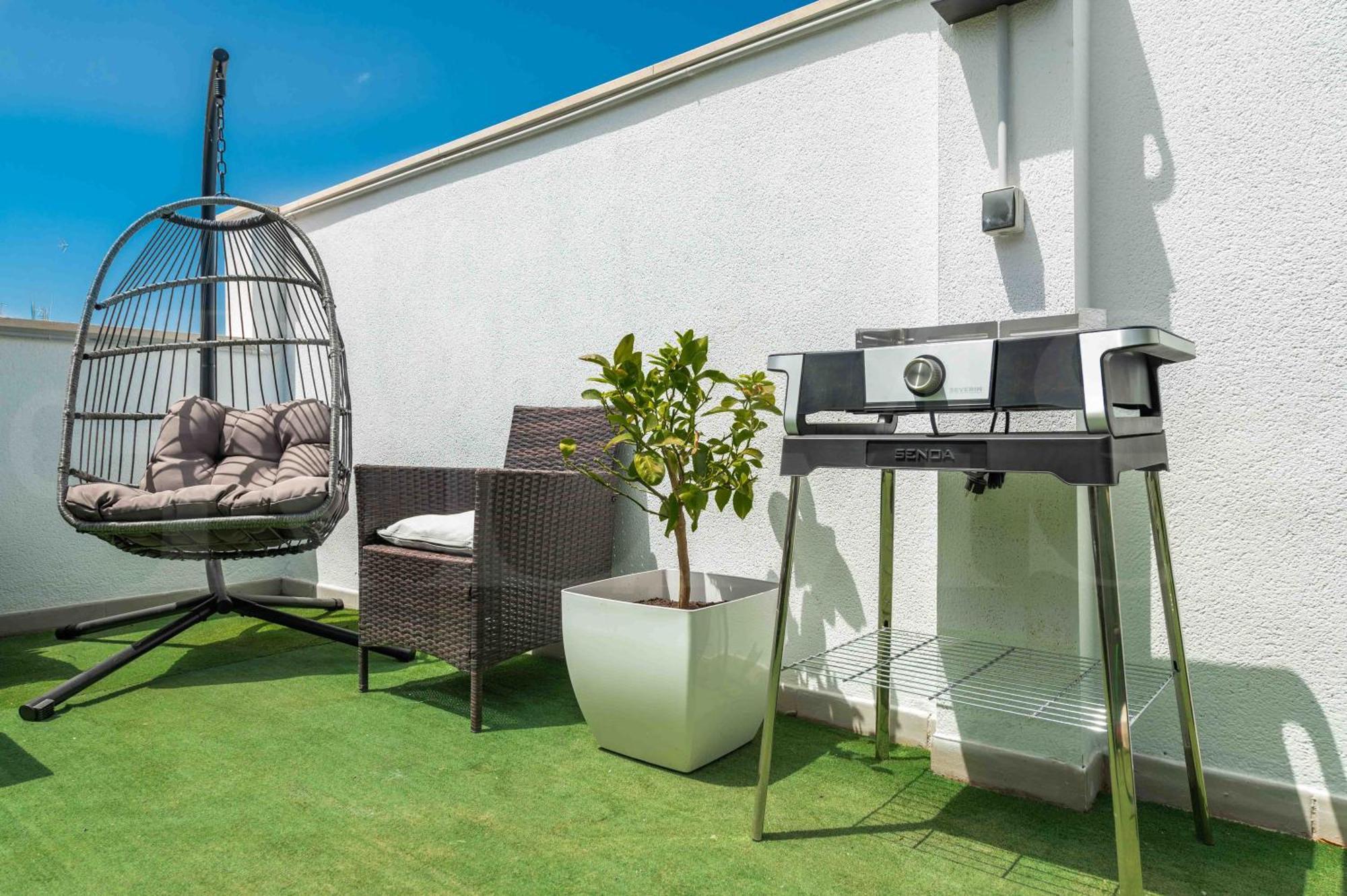 Modern Studio With Private Rooftop Terrace By Rems Malaga Bagian luar foto